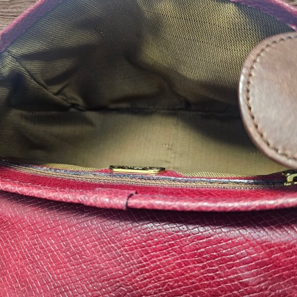 Fendi Vintage Two Way Deep Burgundy Leather - Slider Strap Includes COA 1970s - Picture 12 of 16